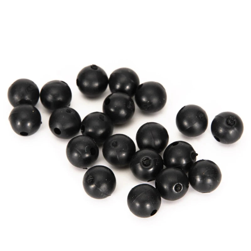 100pcs/lot 3mm-8mm Fishing Beads Space Stopper Black Round Soft Hard Beans Floating Carp Fishing Lures Bait Hook Rig Accessories