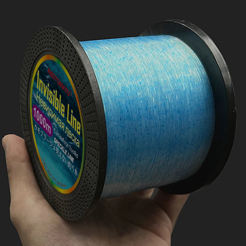 1000m Invisible Fishing Line Spoted Monofilament 3D Camouflage Sinking Nylon Thread Japan Speckle Carp Fluorocarbon Coated Line