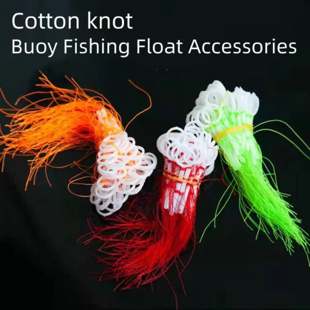 50 Pcs Cotton Thread Knot Sea Fishing Bobber Looper Stop Knots Float Accessories