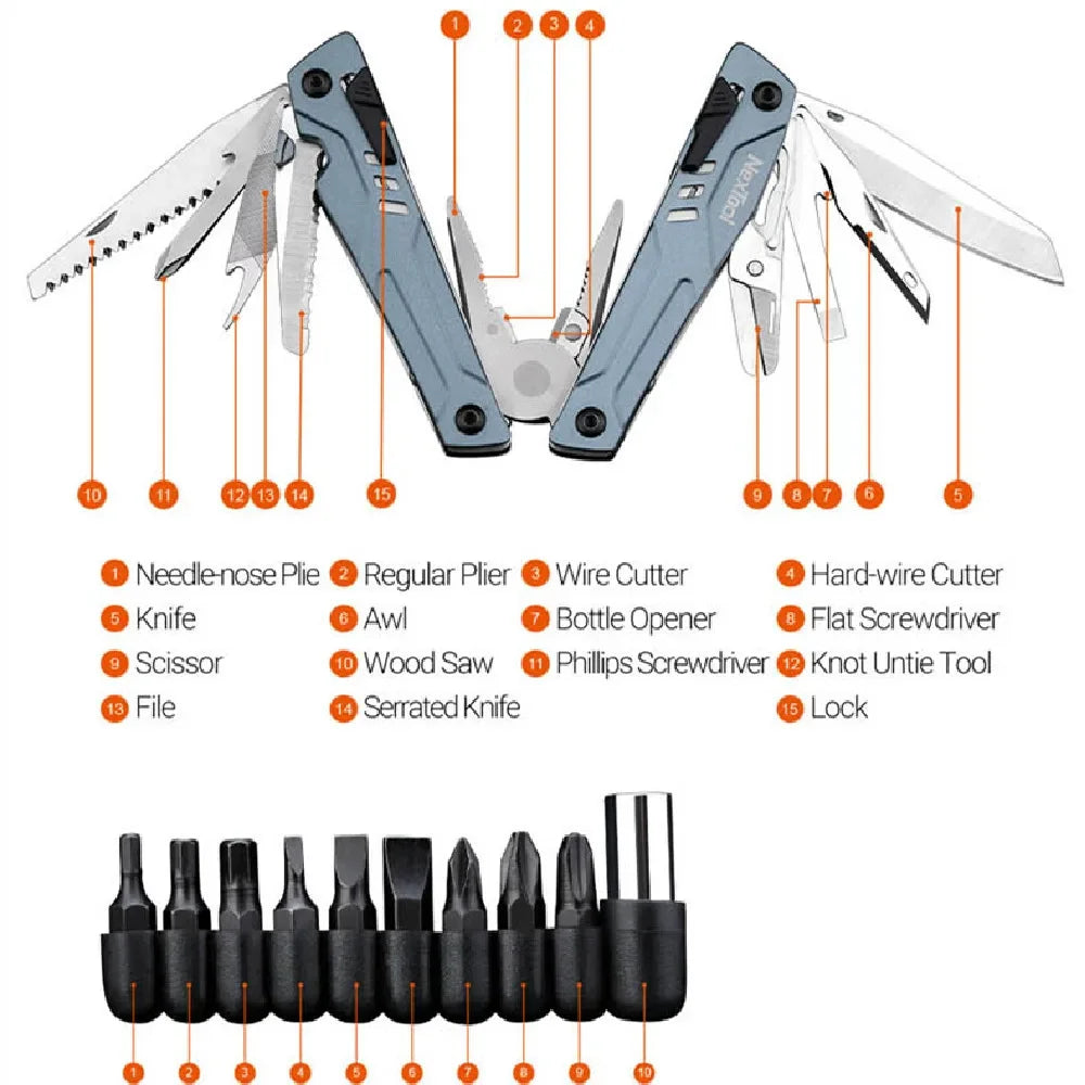 NexTool Sailor Pro 14 In 1 Multi-Function Tool Folding Pliers Portable Scissors Opener Screwdriver Multitool Outdoor Camping EDC