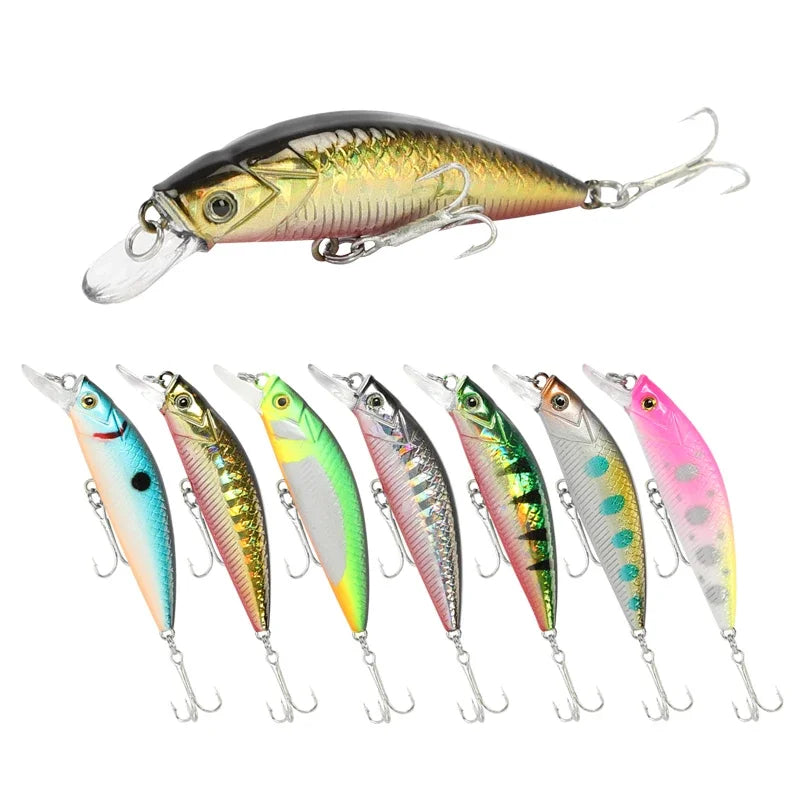 Sinking Minnow Fishing Lure 50mm 6.5g 3D Eyes Swim Wobblers Artificial Hard Bait for Pike Carp Pesca Fishing Wobbler Hard Bait