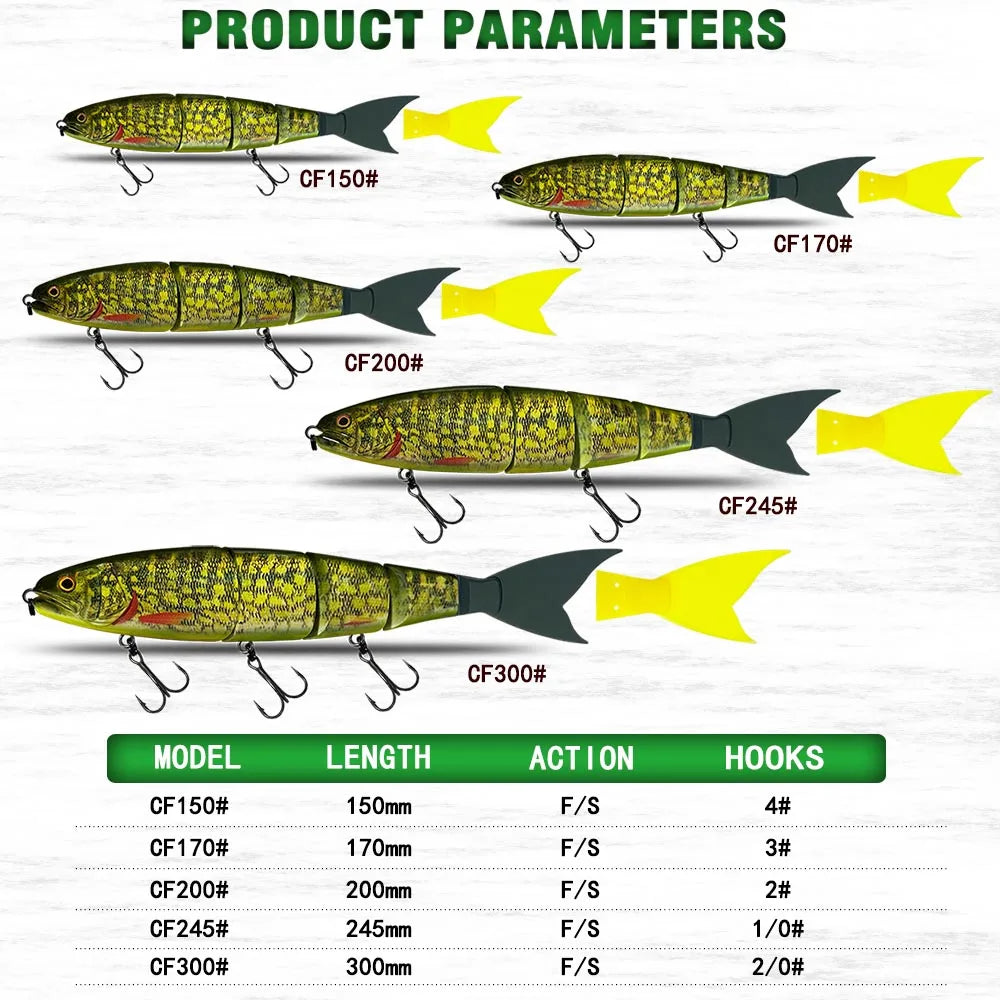 Top tackle industries Swimbait Lure Jointed bait Floating Sinking Giant Bait Floating fure Bait Bass fsihingLure GiantBait