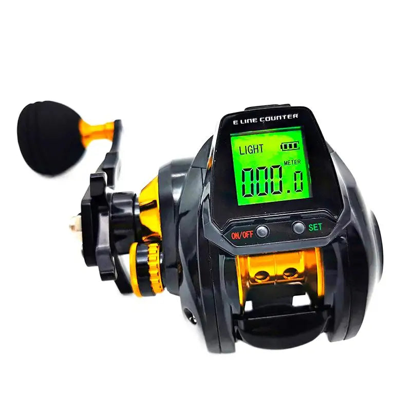 Water Depth measuring reel Electric reel 7.2:1 Gear Ratio Reel with Accurate Reel Line Counter Large Display Bite Alert