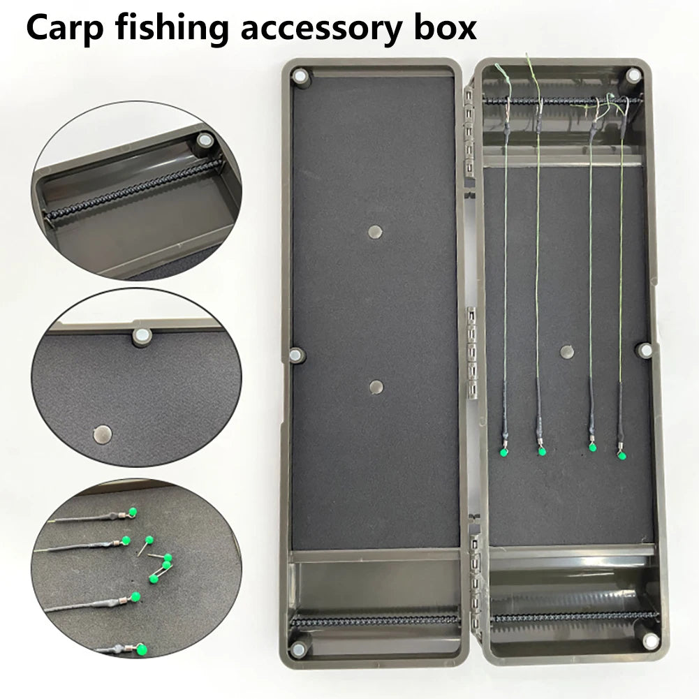 Carp Fishing Rig Storage Case Compartment Fishing Tackle Box Swivels Hook Bait Storage Fishing Tackle Accessories Boxes