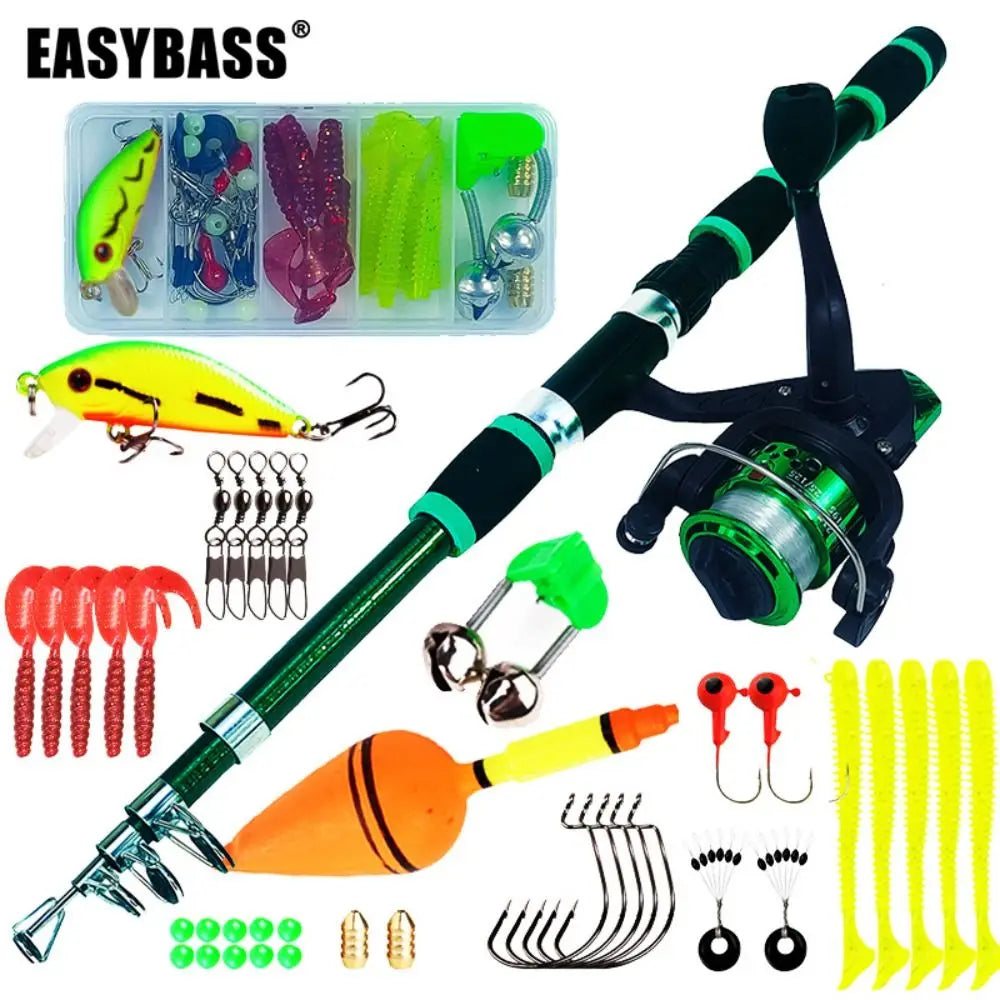 1.8M Telescopic Fishing Rod Full Kits Fishing Pole