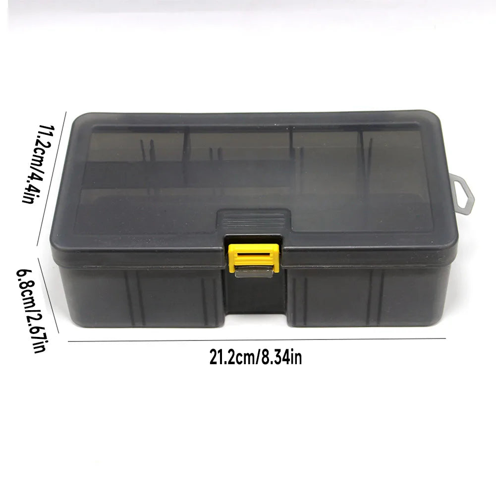 2 Layers Detachable Fishing Tackle Box Adjustable Fishing Bait Boxes Organizer Fishing Accessories For Artificial Bait