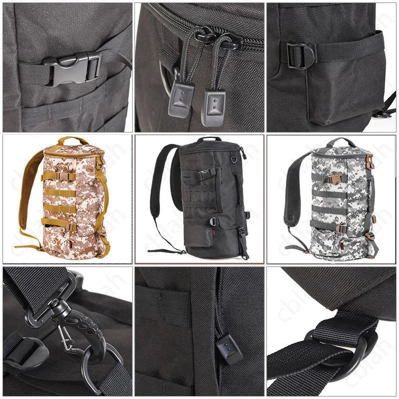 Dual shoulder fishing gear backpack, multifunctional fishing gear storage bag, fishing rod crossbody bag, fishing lure bag