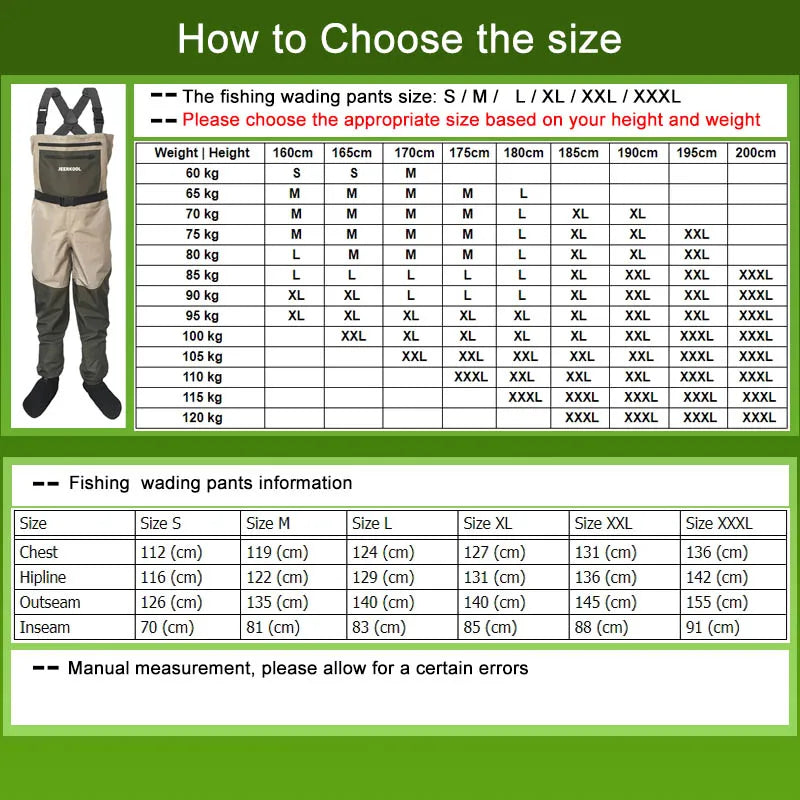 Waterproof Fly Fishing Waders Breathable Wading Pants Fishing Hunting Clothing Chest Overalls Men Women Neoprene Socks Clothes