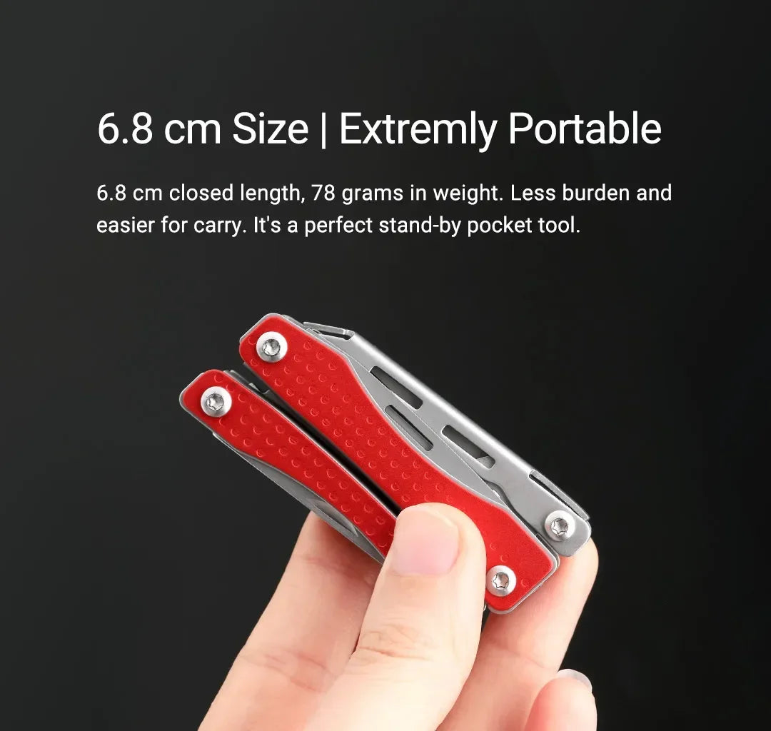 NexTool Mini Flagship Multitool 10 In 1 Multi Functional EDC Hand Tool Screwdriver Folding Pliers Outdoor Equipment Red/Green