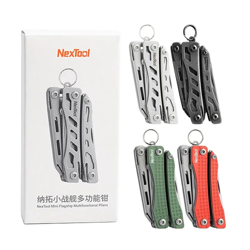 NexTool Mini Flagship Multitool 10 In 1 Multi Functional EDC Hand Tool Screwdriver Folding Pliers Outdoor Equipment Red/Green