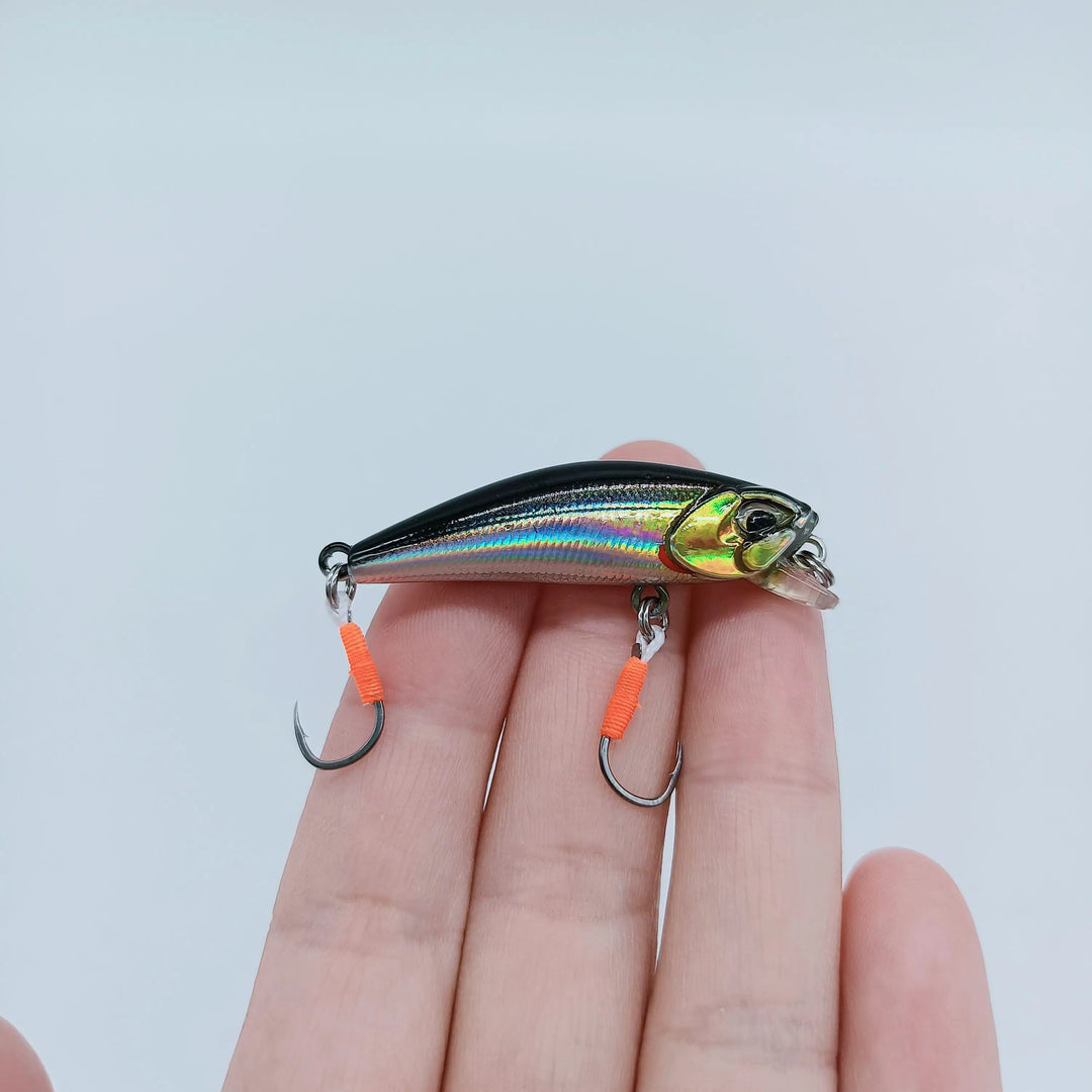 DUODUOYU 1PCS Mini Sinking Minnow Fishing Lure 3.5g/4.5cm Small Wobblers Isca Artificial Swimbait Bass Fishing Tackle