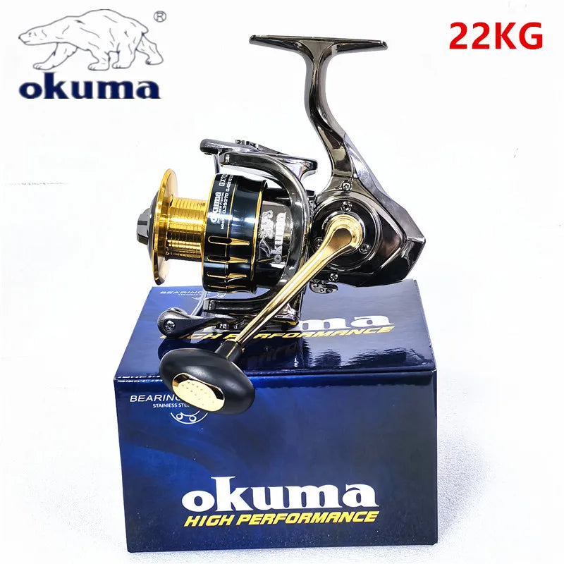 Okuma  Rotating Drum 22KG Resistance 13+1 Roll Zhuhai Fishing Spinning Wheel Full Metal Wire Cup Fishing Line Wheel 1000-7000