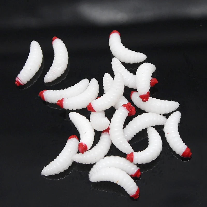 10pcs/ outdoor Winter fishing Bionic soft bait aphid 2cm/0.5g Artificial Manufacturing Soft bait sink Fishing accessories lure