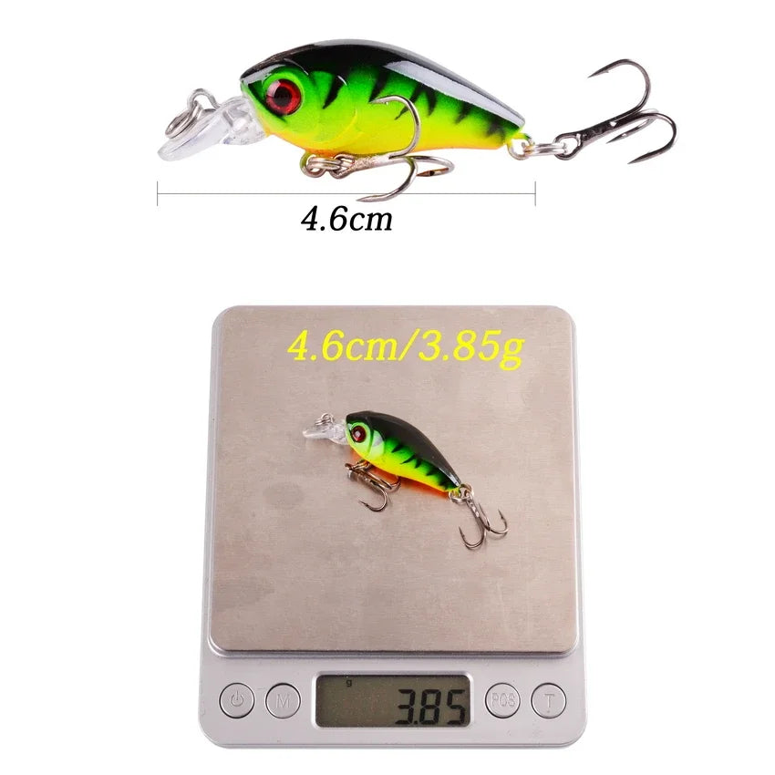 1 PCS Minnow Fishing Lure 45mm 3.8g Crankbait Hard Bait Topwater Artificial Wobbler Bass Japan Fly Fishing Accessories