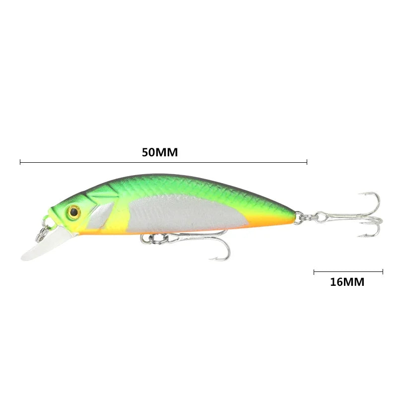 Sinking Minnow Fishing Lure 50mm 6.5g 3D Eyes Swim Wobblers Artificial Hard Bait for Pike Carp Pesca Fishing Wobbler Hard Bait