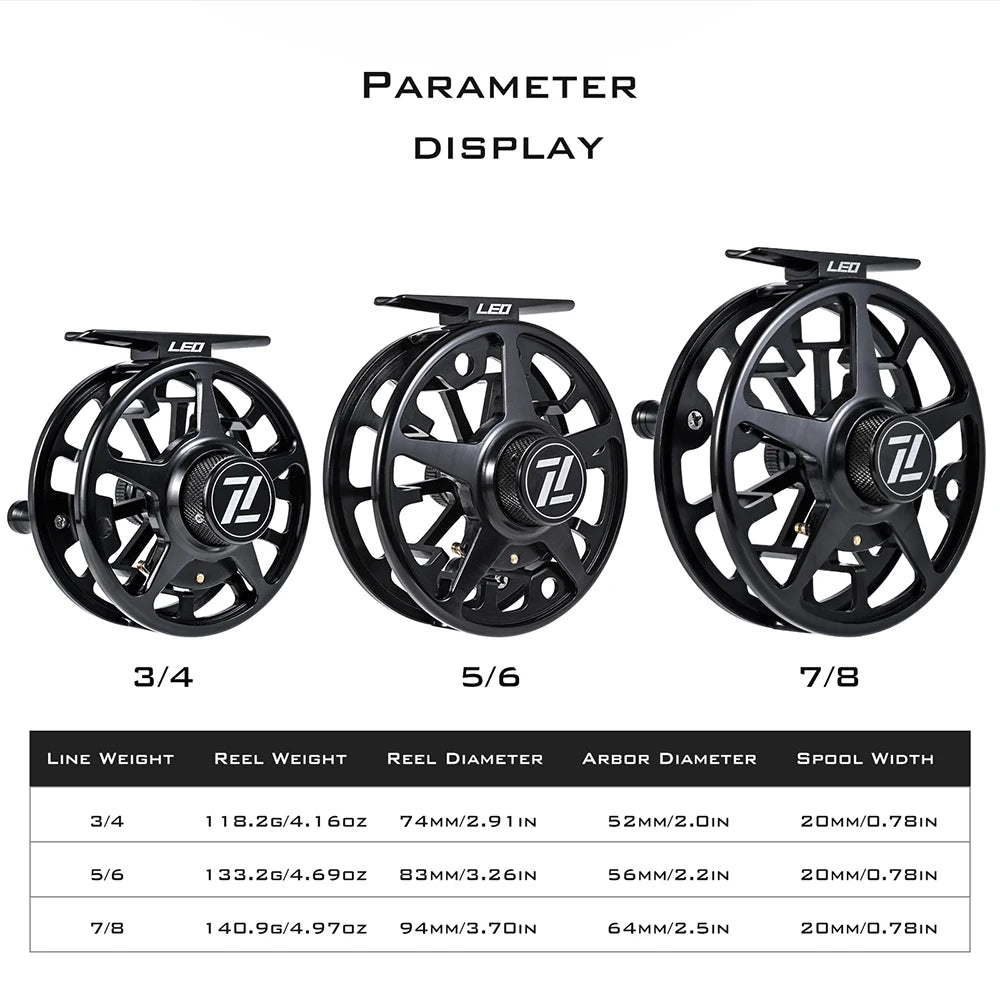 LEOFISHING Star Fly Fishing Wheel Aluminum Alloy FA3/4 FA5/6 FA7/8 Front Fishing Reel Gear Equipment Goods Accessory