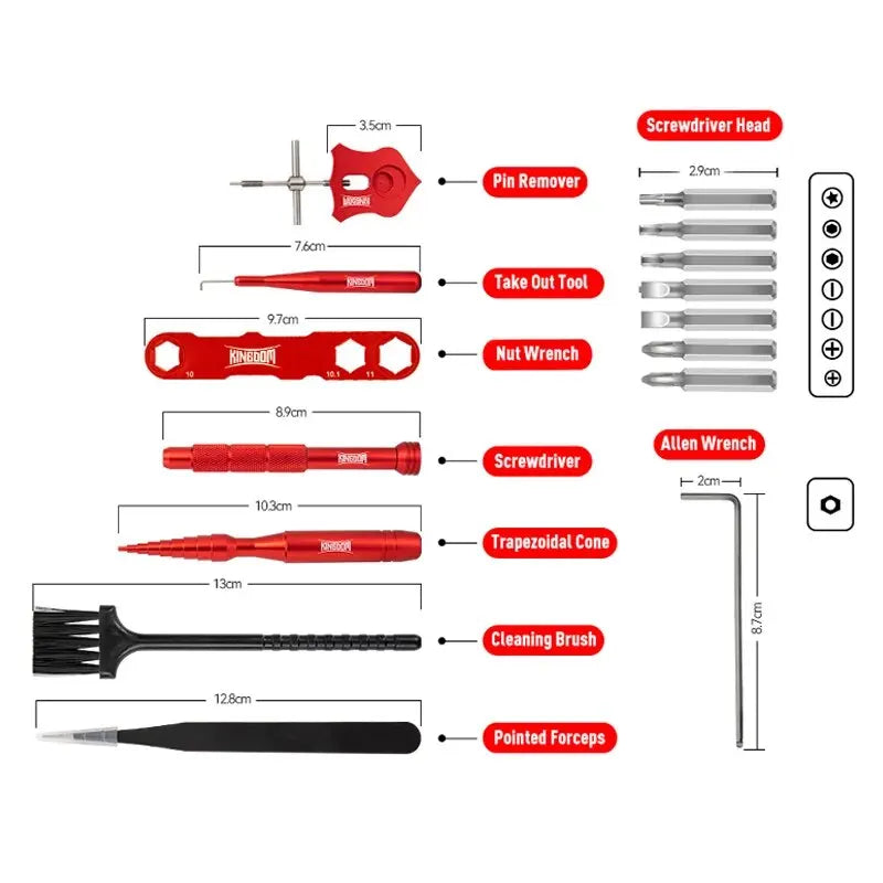 Kingdom Fishing Reel Maintain Toolbox Multifunctional Fish Tackle Box Repair Kits