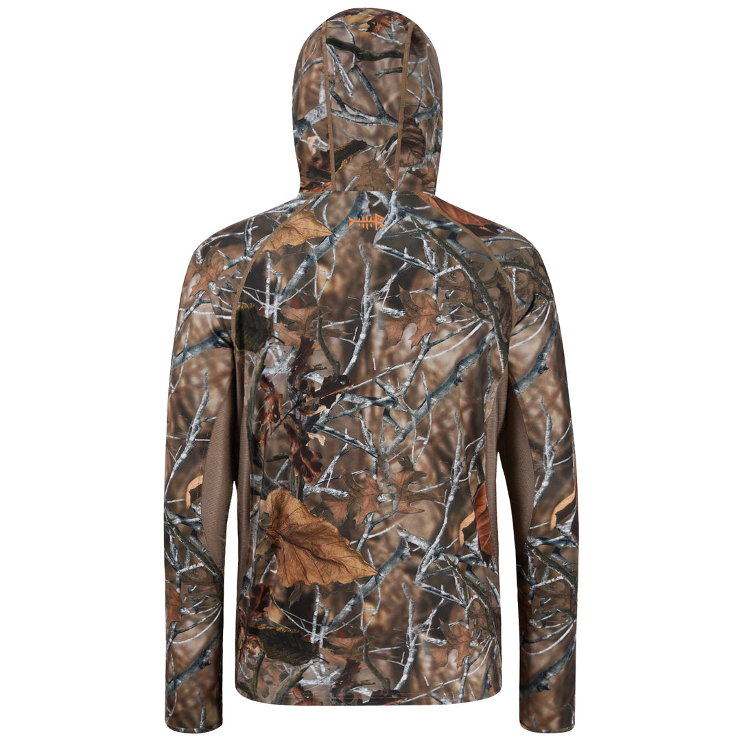 BASSDSASH Men's UPF 50+ Lightweight Hunting Camo Hoodie Quick Dry Performance Long Sleeve Fishing Shirt with Hood FS30M