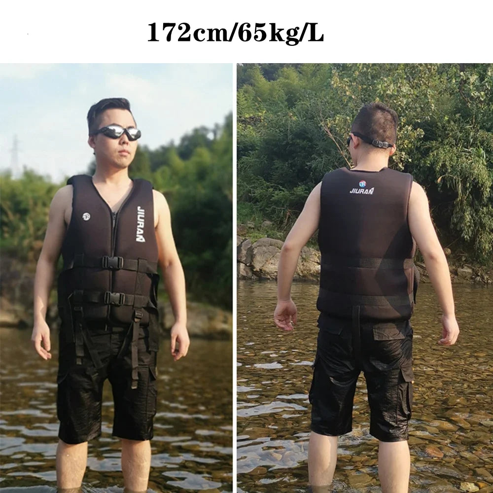 Neoprene Life Jacket Adult Kids Life Vest Water Safety Fishing Vest Kayaking Boating Swimming Surfing Drifting Safety Life Vest