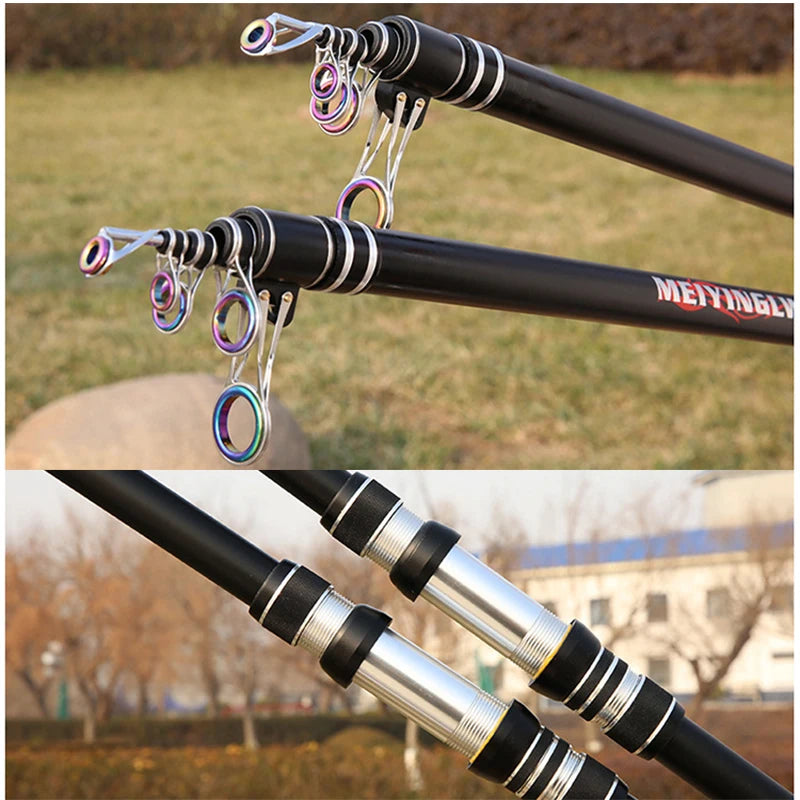 Telescopic Fishing Rod 2.7/3.0/3.6/4.2/4.5/5.0m Distance Throwing Rod Spinning Power 5-300g Surfcasting Carbon Baitcasting rod