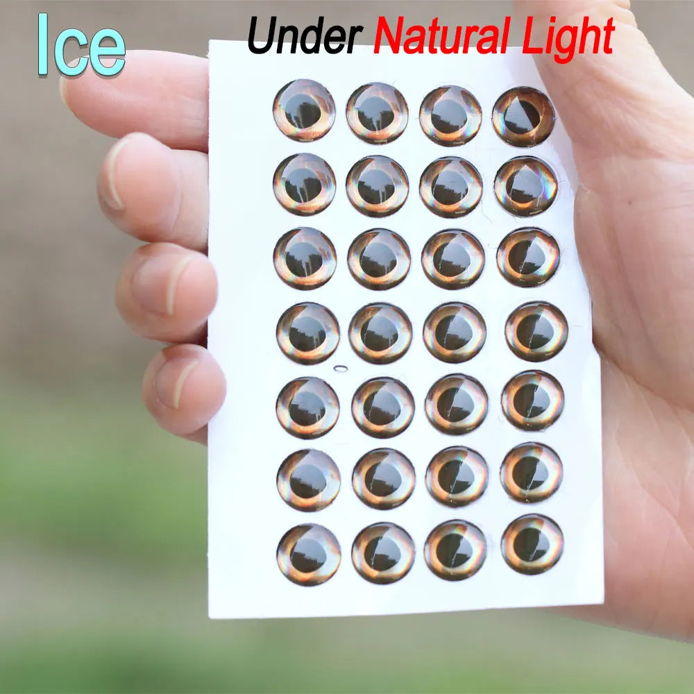 ICERIO 100PCS  Holographic 3D 4D Fish Eyes For Fly Tying Streamer Flies Baitfish Wood Plastic Lures Saltwater Fishing Lures