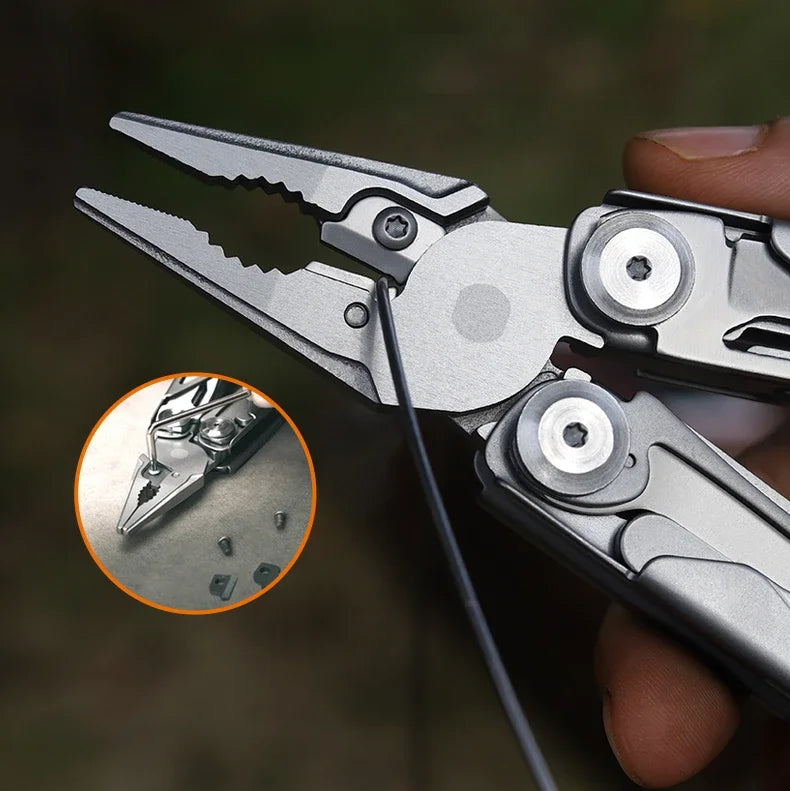 BHBT 17 in 1 Multitool Pliers Folding Multi-functional Combination Tool Portable Scissors Saw Blade EDC Outdoor Multi Tools