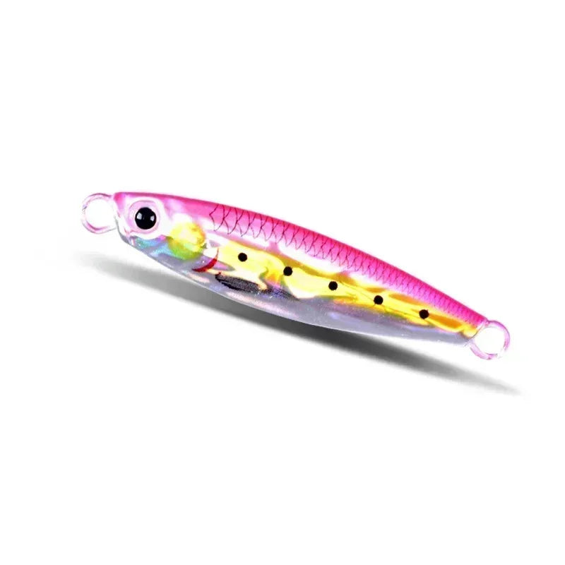 Sea fishing Slow Jig Metal Jigging Spoon Laser Artificial Bait Boat Fishing Jig 3D Print Lures Super Hard Fish Fishing Lures