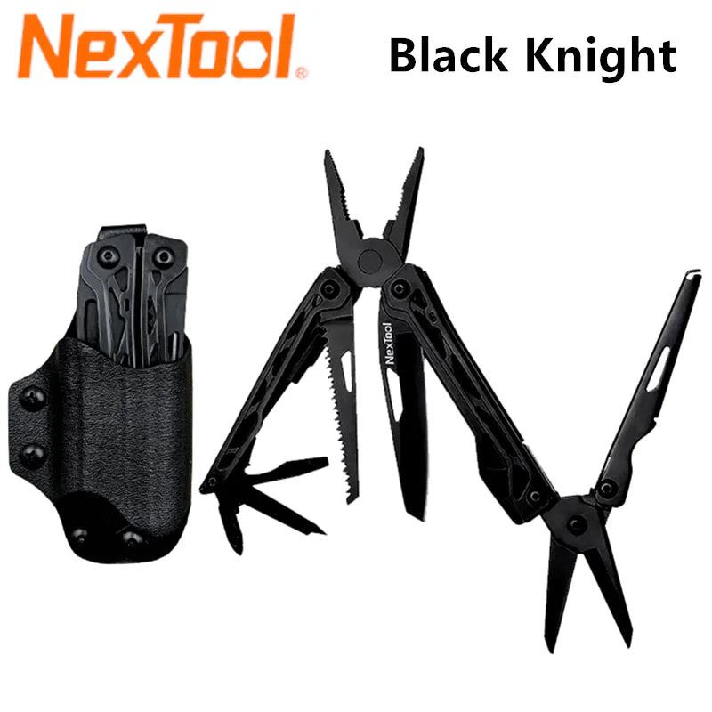 NexTool Black Knight with Optional Kydex Sheath 11 In 1 Multitool Pliers Outdoor Survival Folding Scissors Hand Multi Tool