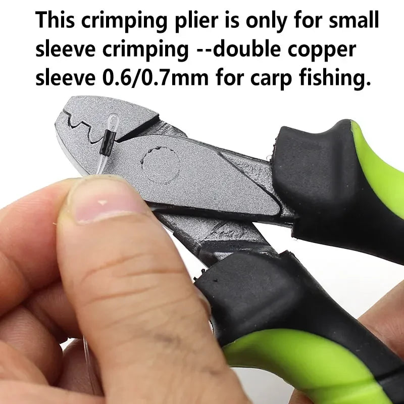 Multifunction Fishing Scissors Crimping Pliers Line Hook Cutter Fishing Grip Hook Split Rings Tackle Tool High Carbon Steel Jaws