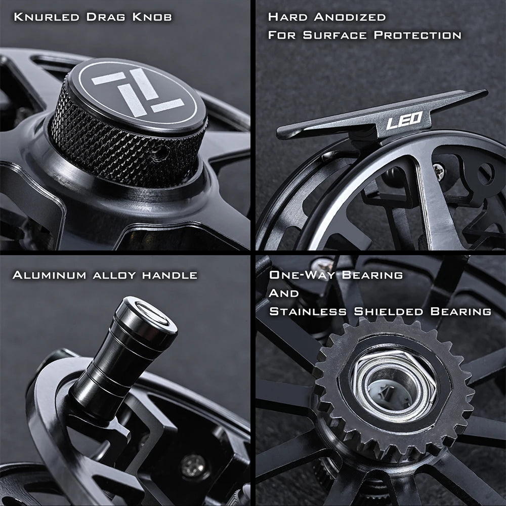 LEOFISHING Star Fly Fishing Wheel Aluminum Alloy FA3/4 FA5/6 FA7/8 Front Fishing Reel Gear Equipment Goods Accessory