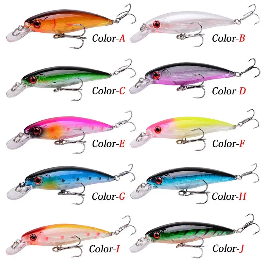 1PC Laser Minnow Fishing Lure 11CM 13G pesca hooks fish wobbler tackle crankbait artificial japan hard bait swimbait