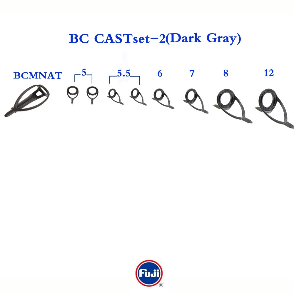 Original Fuji Guide set KW CAST Stainless Steel Frame for Casting Fishing Rod Builders