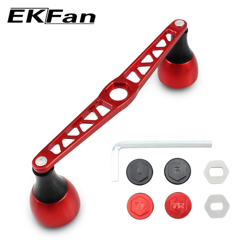 Ekfan CNC Aluminum Alloy Handle & Knobs Length 140MM Fishing Reel Suit For DAI&SHI Baitcasting Reel Tackle Accessory