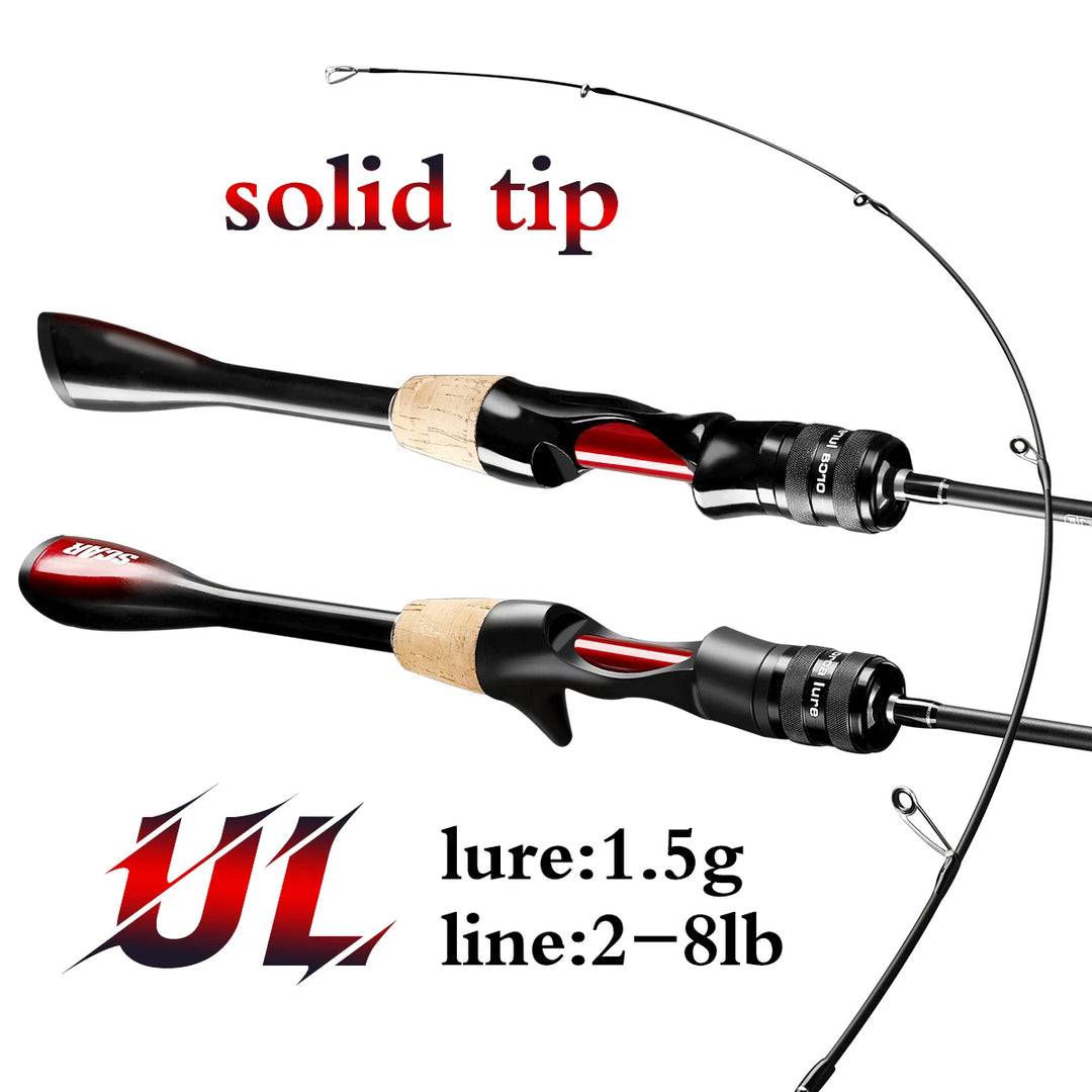 1.5M1.68M1.8M UL ultra-light Solid Tip BaitCasting/Spinning Fishing Rod fishing wood light medium Rod salt water/fresh waterRod