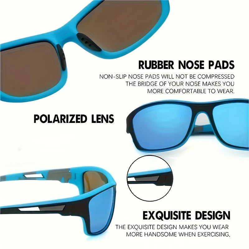 2pairs Polarized Wrap Around Sunglasses for Men and Women - Perfect for Outdoor Sports, Travel, and Driving