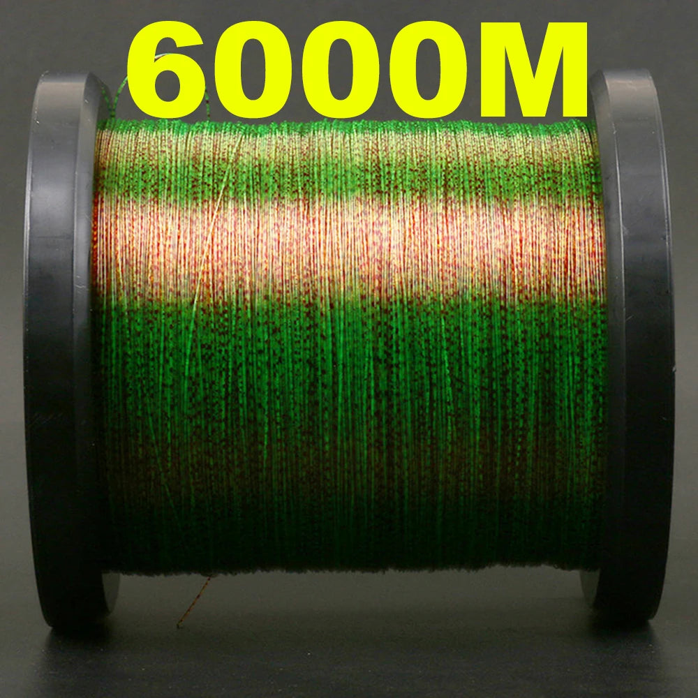 500M Invisible Fishing Line 3D Spoted Bionic 1000M Fluorocarbon Coated Monofilament Nylon Line Speckle Carp Algae Fishing Pesca