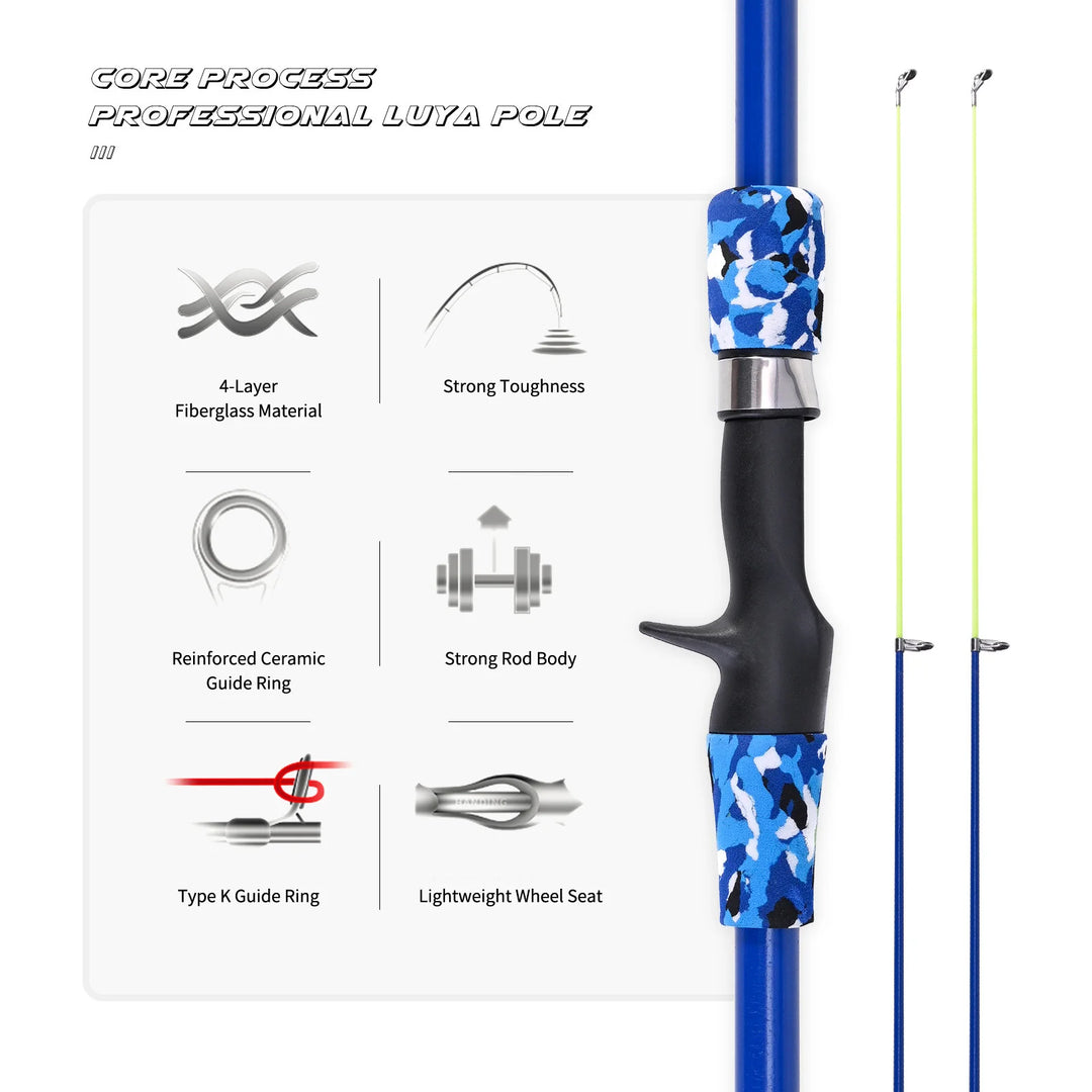 Kids Fishing Pole for Kids Ages 5-12 Telescopic Fishing Rod and Reel Combo Spinning Child Fishing Rod for Saltwater Fiberglass