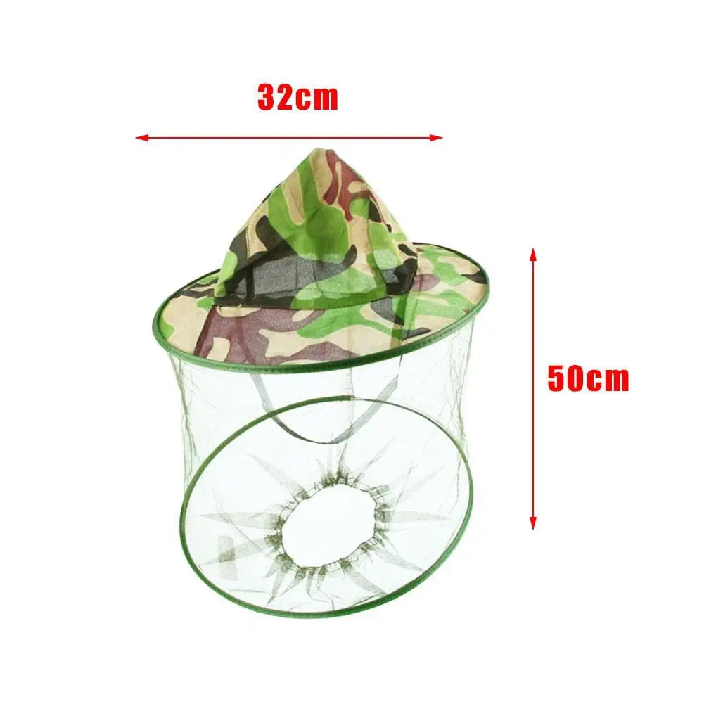 Outdoor Garden Beekeeping Hat Fishing Cap Anti Mosquito Insect Garden Camping Bug Mesh Head Net Face Protector Hats Fishing Cap