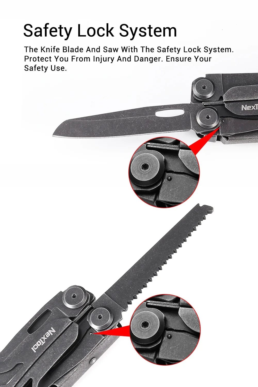 Nextool Flagship Pro Multitool with Kydex Sheath 16 in 1 Multi-tool Folding Pliers Portable Pocket Multipurpose Knife Scissors