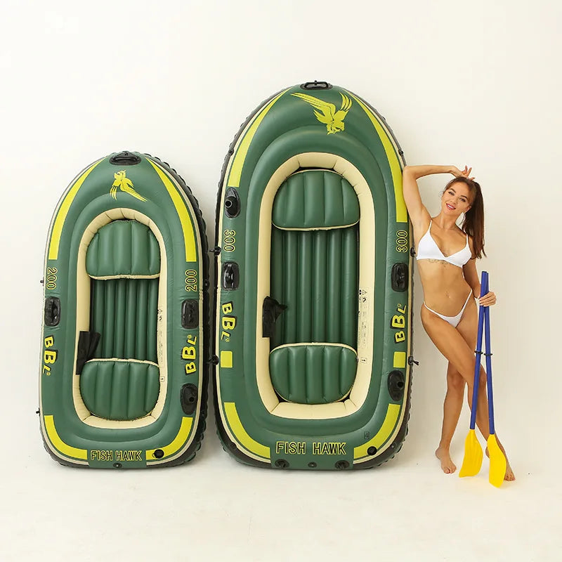 Swimming Pool 1-3 People Boat Rubber Boat Fishing Boat Wear-resistant Thickened Outdoor Rafting Fishing Inflatable Kayak PVC