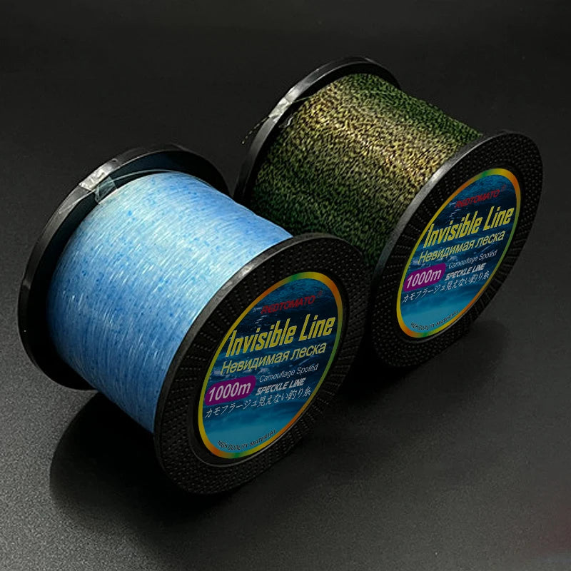 1000m Invisible Fishing Line Spoted Monofilament 3D Camouflage Sinking Nylon Thread Japan Speckle Carp Fluorocarbon Coated Line