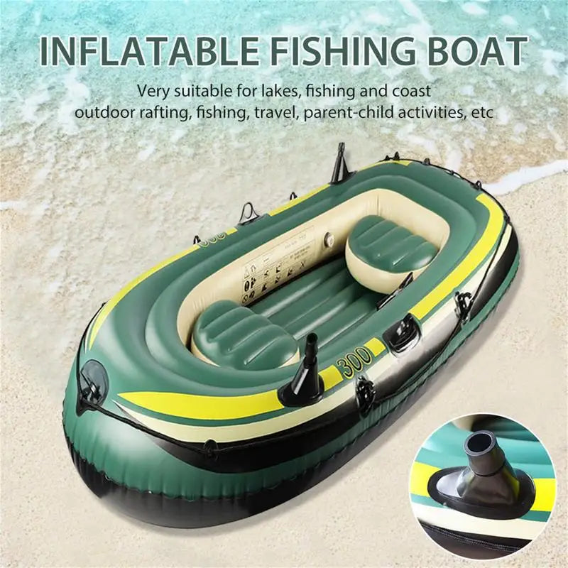 2 People PVC Canoe Kayak Rubber Dinghy Thicken Foldable Iatable Fishing Boat 200x120x35cm Air Boats For Outdoor Rafting