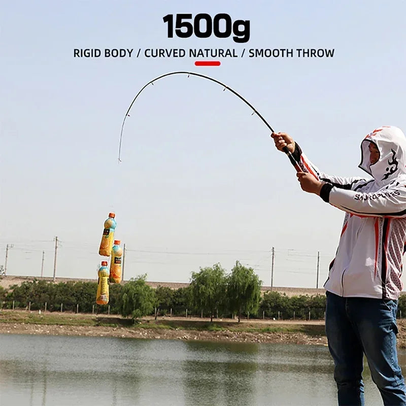 Ultralight Casting Fishing Rod Combo Telescopic Rods 19+1BB Baitcasting Reel Bass Fish Tackle Saltwater 1.3m-1.8m Max Drag 8kg