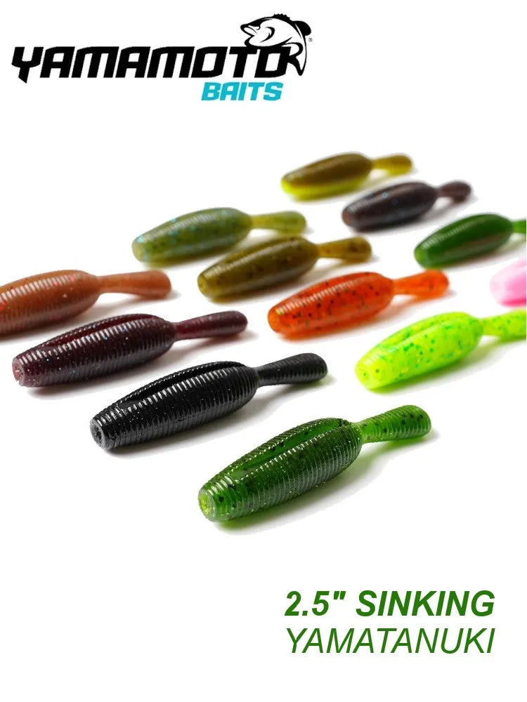 YAMAMOTO YAMATANUKI 2.5" 6.4cm SINKING heavy soft lures 10PCS/PACK 12 COLORS plastic Fishing Baits popular in the US