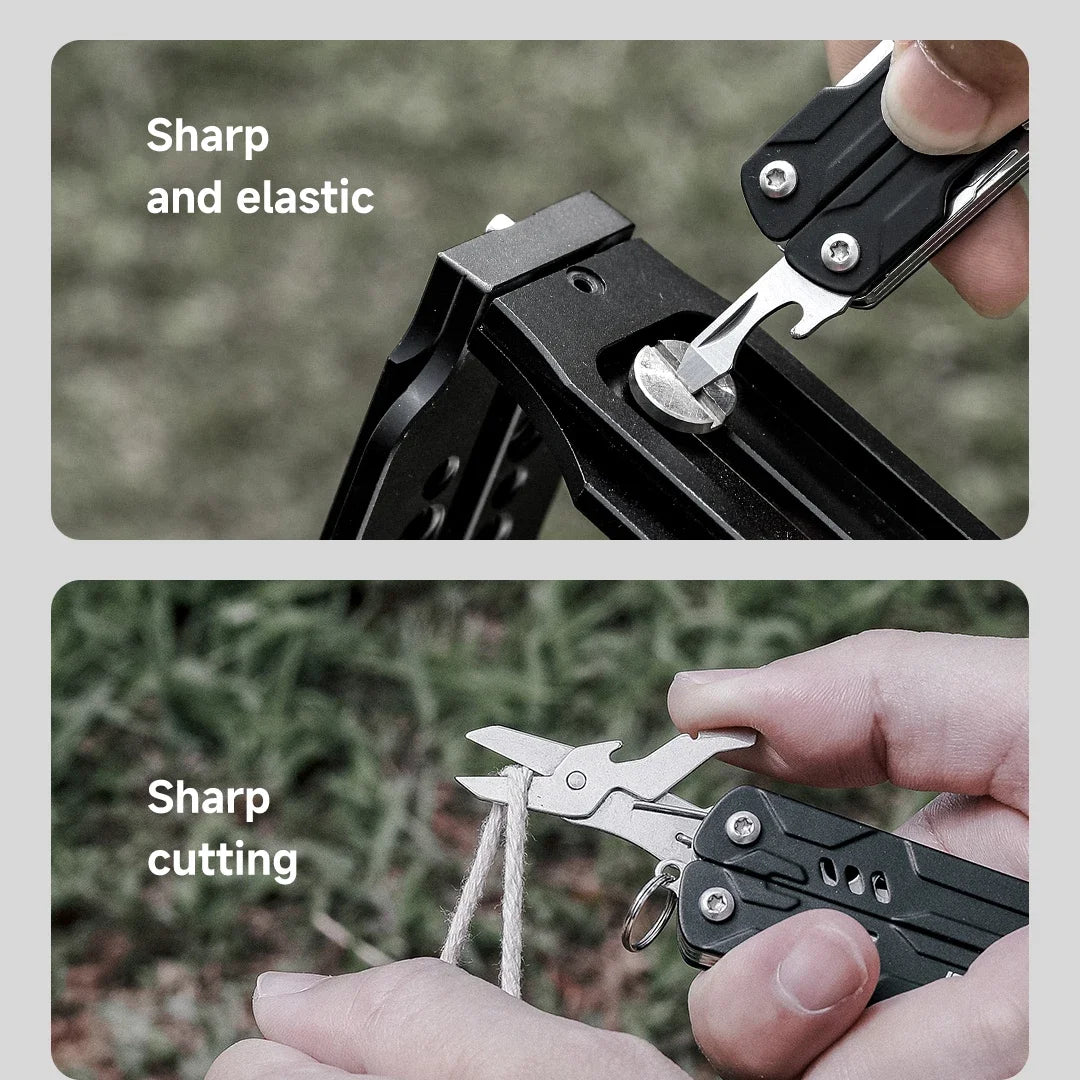 NexTool Mini Sailor Pliers Lite 9 In 1 Keychain Multitool Folding Scissors Screwdriver Bladeless EDC Outdoor Travel Multi Tools