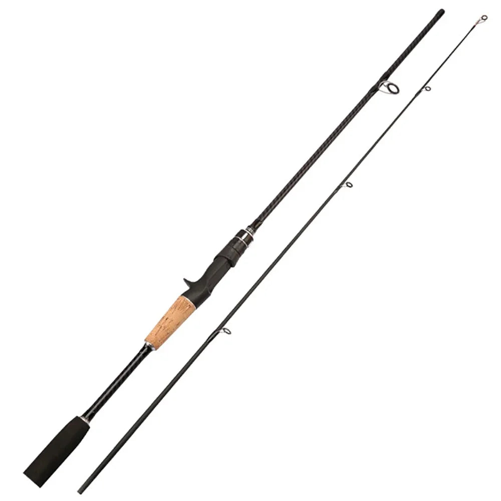 Jigging Bass Trout Fishing Rod, Hard and Fast Ultralight Lure Pole, 2 Sections 1.8m 1.65m Casting Spinning Rod