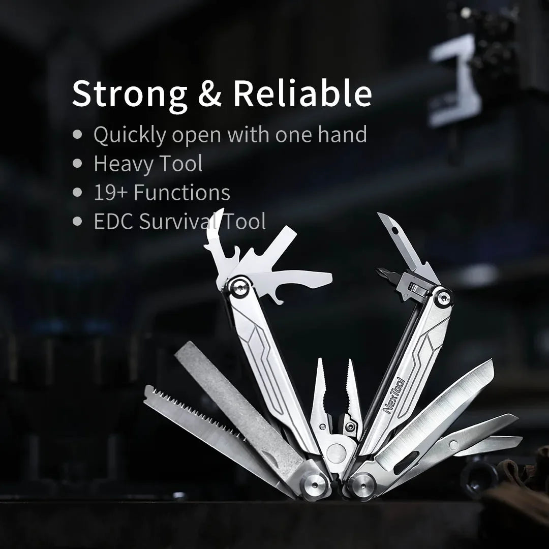 NexTool Captain 19 in 1 Multitool Plier Cable Wire Cutter Multifunctional Multi Tool Outdoor Folding Pliers EDC Knife Multi-tool