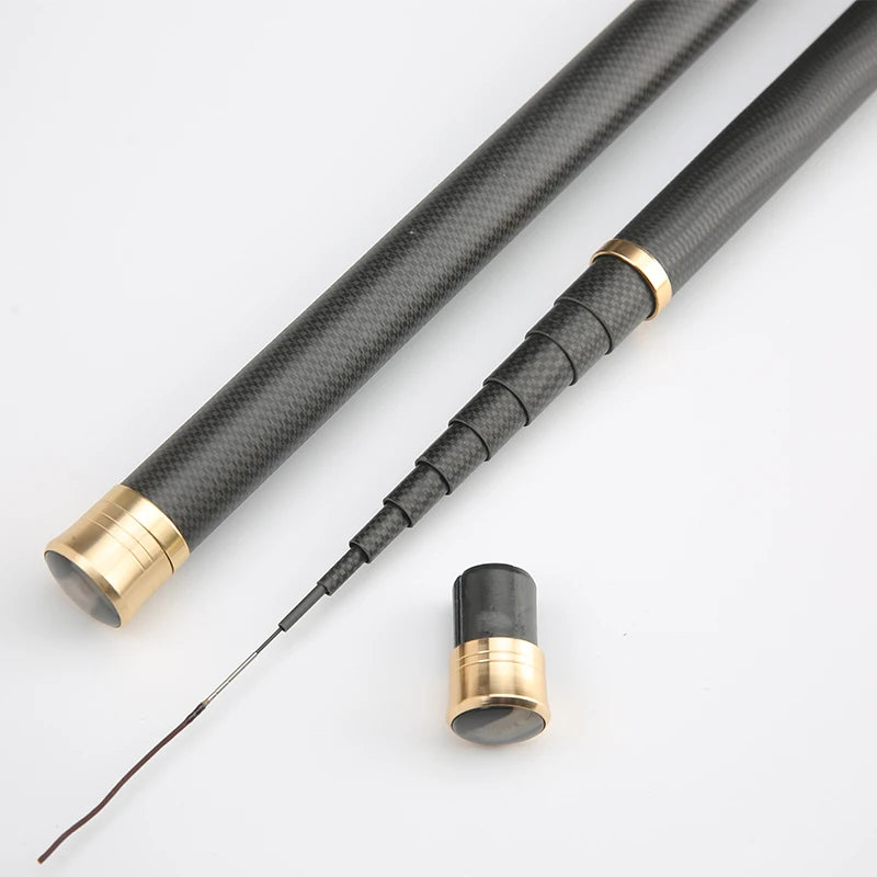 Super Light Hard Carbon Fiber Hand Fishing Pole Telescopic Fishing Rod 2.7M/3.6M/3.9M/4.5M/5.4M/6.3M/7.2M/8M/9M/10M Stream Rod