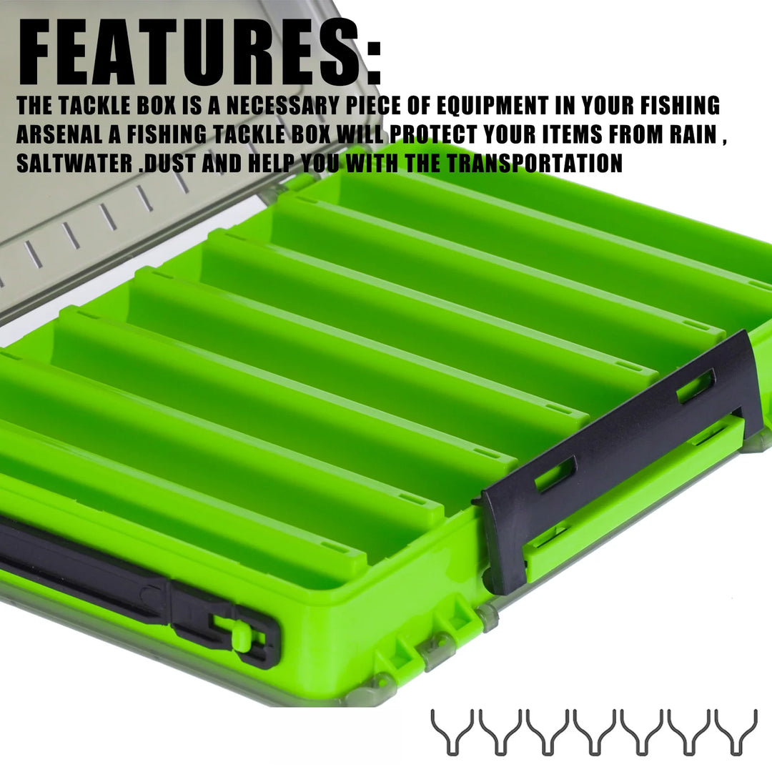 SAMOLLA Large Fishing Tackle Box Lure Storage Double Sided Lure Hook Boxes Baits Container Storage Case Fishing Accessories