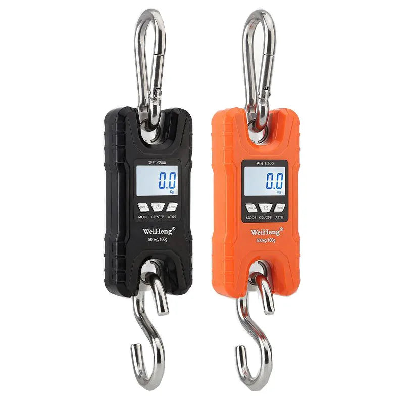 500kg/100g Crane Scale 0.2kg-500kg Industrial Heavy Duty Hanging Scale LCD Digital Electronic Scale with Stainless Steel Hook